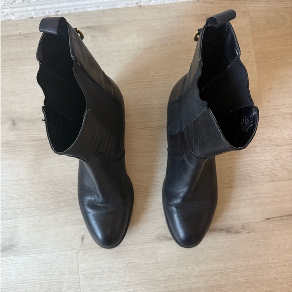 Lauren Ralph Lauren Mckenzie leather boots black minimalist classic timeless 7.5 - Picture 5 of 10
